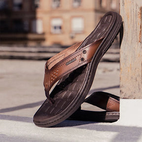 Sapatênis Ortopédico Masculino Pegada Couro Natural + Chinelo de Brinde - Promoção no Pix