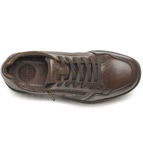 Sapatênis Ortopédico Masculino Pegada Couro Natural + Sandália Chinelo de Brinde - Promoção no Pix