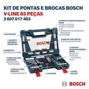 Kit Precisão Profissional – Trena Laser + Brocas Bosch 83 Peças | Promoção no Pix