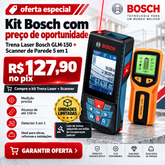 Kit Precisão Imperdível - Trena Laser + Scanner de Parede | Promoção no Pix