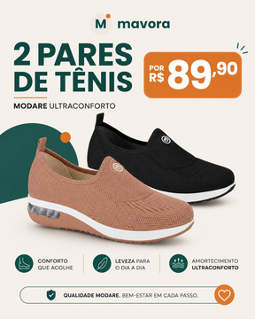 2 Pares de Tênis Modare Ultraconforto - Promoção