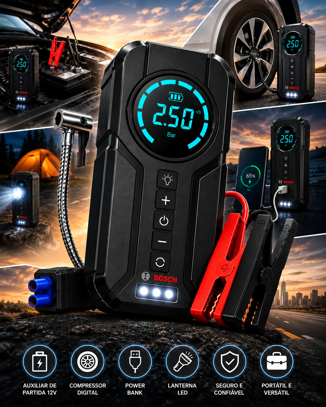 KIT SOCORRO AUTO 6 EM 1 - PROMOÇÃO NO PIX
