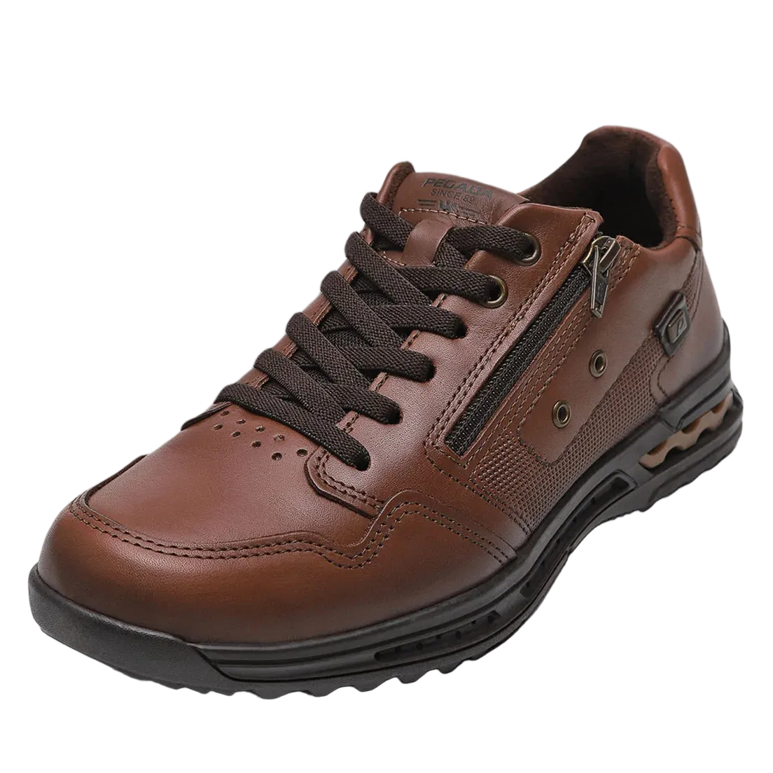 Sapatênis Ortopédico Masculino Pegada Couro Natural + Sandália Chinelo de Brinde - Promoção no Pix
