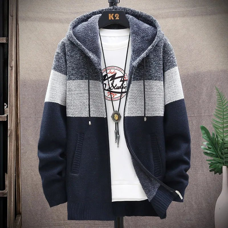 Casaco Masculino de Lã com Capuz - Estilo e Conforto