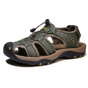 Sandália Masculina de Couro - Conforto e Estilo - Verão 2024