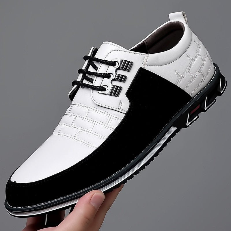 Sapato Casual de Couro Masculino - Clássico Moderno