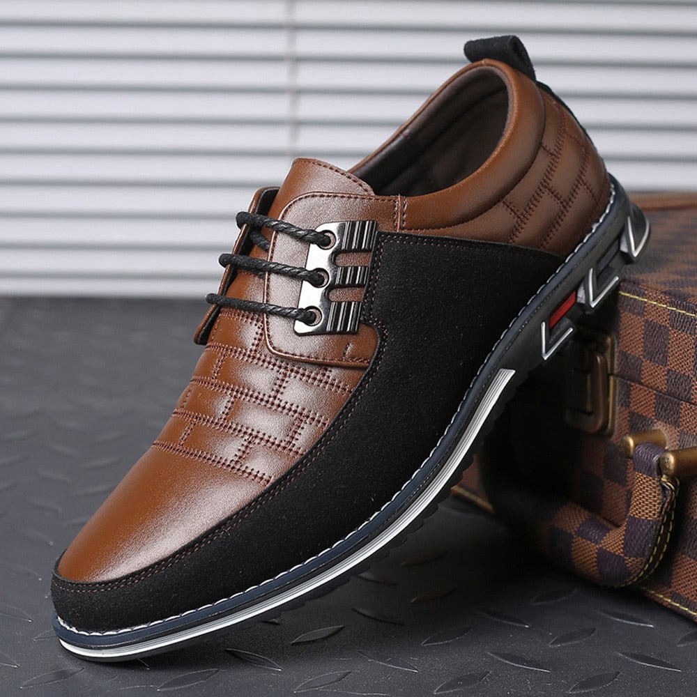 Sapato Casual de Couro Masculino - Clássico Moderno