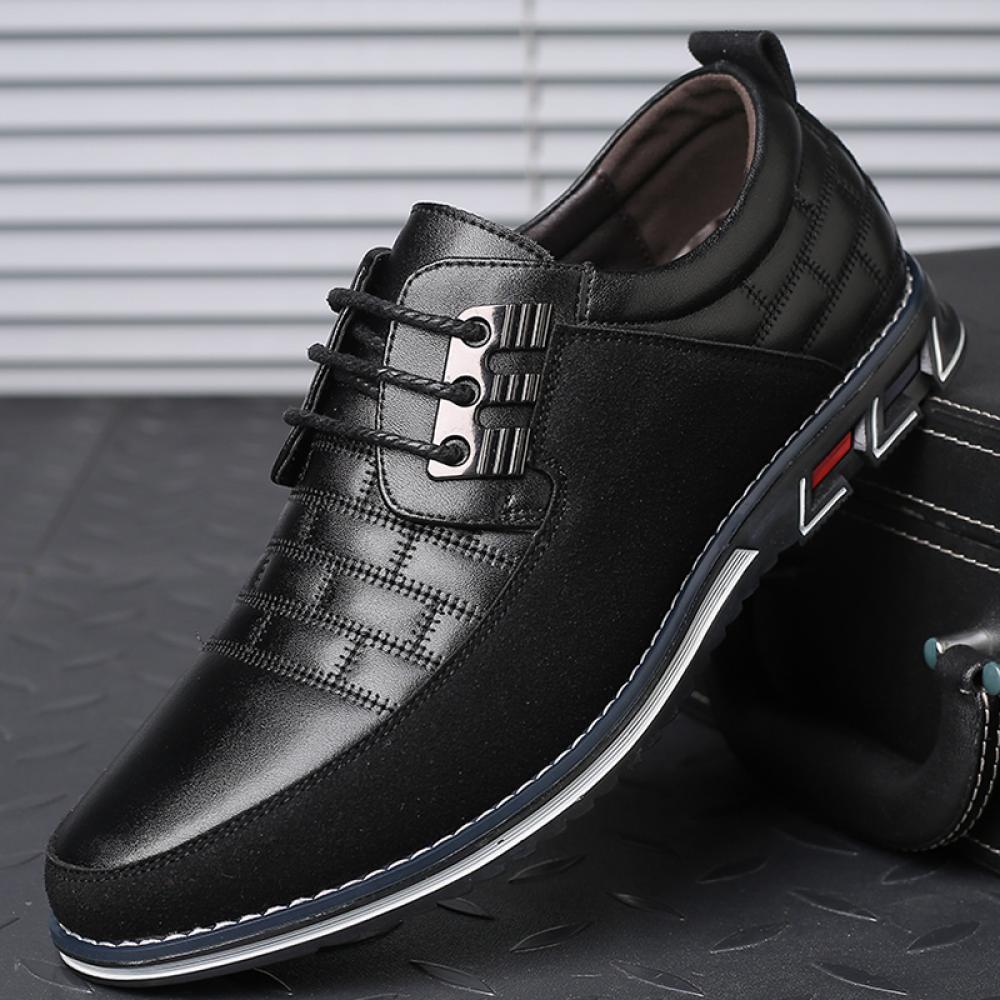 Sapato Casual de Couro Masculino - Clássico Moderno