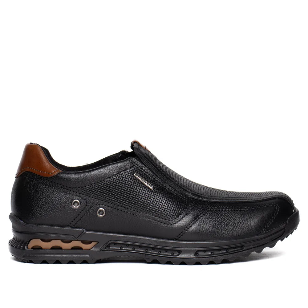 Sapatênis Ortopédico Masculino Pegada Couro Natural + Chinelo de Brinde - Promoção no Pix