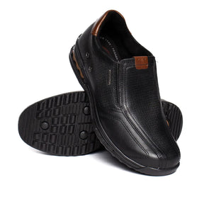 Sapatênis Ortopédico Masculino Pegada Couro Natural + Chinelo de Brinde - Promoção no Pix