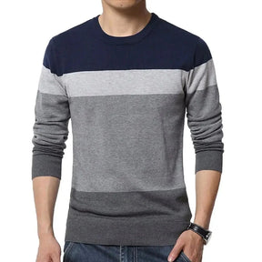 Suéter Masculino Listrado Slim Fit